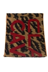 Cavalli Class Brown Wool Scarf In Red