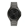 Fossil Men's Evanston Multifunction, Gunmetal-tone Stainless Steel Watch In Grey