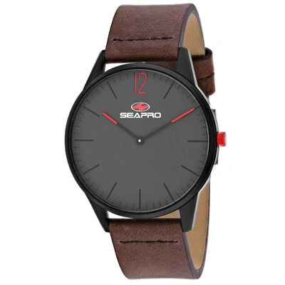 Seapro Men's Black Dial Watch In Grey