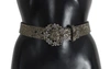 DOLCE & GABBANA Dolce & Gabbana Crystal Buckle Sequined Waist Women's Belt