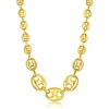 Simona Sterling Silver Graduated Puffed Marina Necklace - Gold Plated