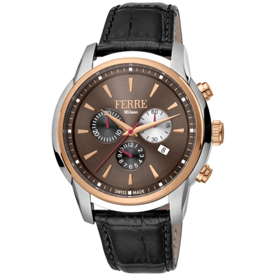 FERRE MILANO MEN'S BROWN DIAL WATCH