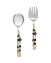 Tiramisu Embellished Radiance Constellation 2-piece Salad Serving Set In Black