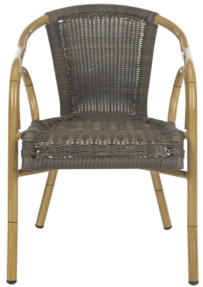 Safavieh Dagny Outdoor Arm Chair In Brown
