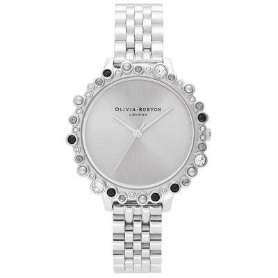 Olivia Burton Under The Sea Bejeweled Ladies Quartz Watch Ob16us31 In Silver