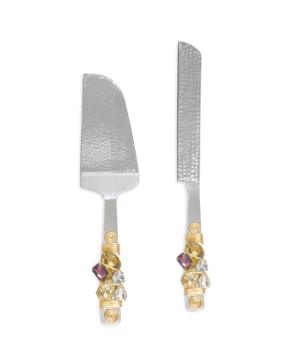 Tiramisu Multi Crystals Cake Server Set In Gold