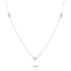 Non Branded Lb Exclusive 14k White Gold 0.15ct Diamond Necklace