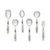 Tiramisu Lilac Serving Spoons (set Of 6) In Purple