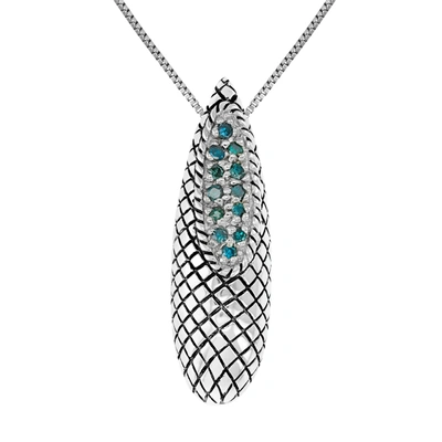 Vir Jewels 1/5 Cttw Green Diamond Pendant Necklace .925 Sterling Silver With 18 Inch Chain