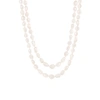 Splendid Pearls Endless 64" Multicolor Baroque Shaped Pearl Necklace In White