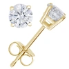 Vir Jewels 1/4 Cttw Diamond Stud Earrings 14k White Or Yellow Gold Push Backs Round 4 Prong Basket In White
