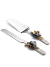 Tiramisu Embellished Cake Server Set In Blue