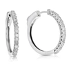 Vir Jewels 1 Cttw Diamond Hoop Earrings .925 Sterling Silver 28 Stones Dangle 1 Inch