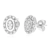 Vir Jewels 1/4 Cttw Round Lab Grown Diamond Studs Earrings .925 Sterling Silver Prong Set 1/3 Inch In Silver
