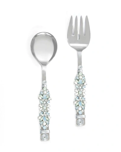 Tiramisu Moon's Aura Salad Server Set In White