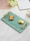 Tiramisu Resin Serving Board 1 With Handles In Blue