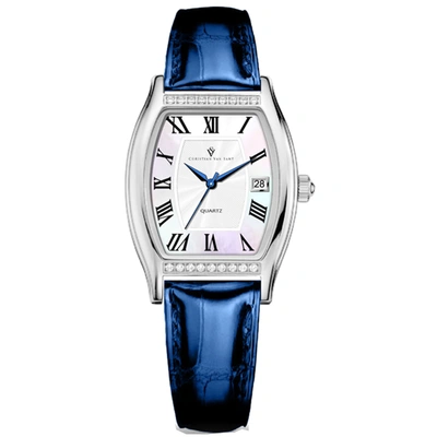 Christian Van Sant Gemma Quartz White Dial Ladies Watch Cv2442 In Blue / White