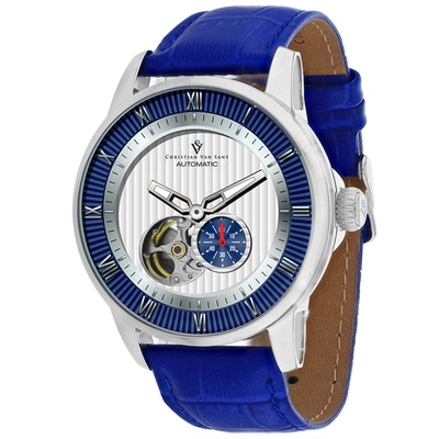 Christian Van Sant Men's White Dial Watch In Blue / White