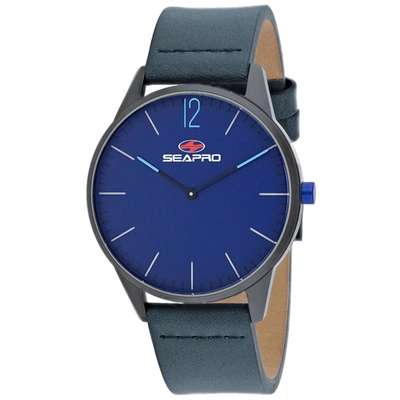 Seapro Men's Blue Dial Watch In Black / Blue