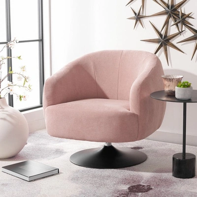 Safavieh Ezro Upholstered Accent Chair In Blush
