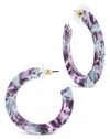 Sterling Forever 1.75" Resin Flat Hoops In Multi