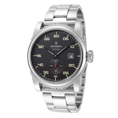 Ct Scuderia Men's Testa Piatta 42mm Quartz Watch In Silver