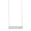 STERLING FOREVER STERLING SILVER BAR INITIAL NECKLACE