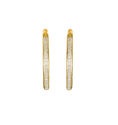 Diana M. Diamond Earrings In White