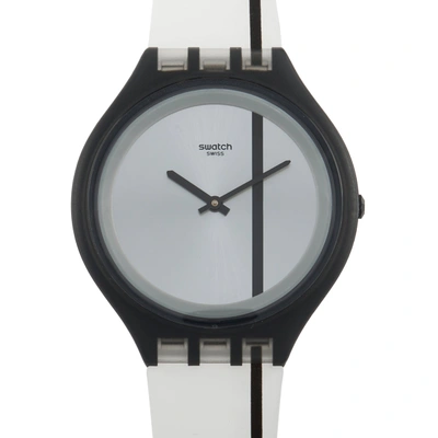 Swatch Skinthrough 40 Mm Plastic And Silicone Watch Svub102 In Grey