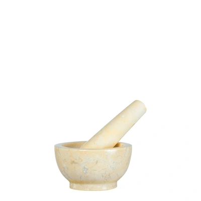 Cilio Prosecco Marble Mortar & Pestle, 2-inch Height In White