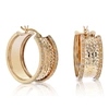 Vir Jewels 1/4 Cttw Diamond Hoop Earrings Rose Gold Plated Over .925 Silver 1 Inch Design In Gold