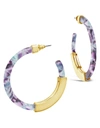 Sterling Forever 2" Resin Bar Hoops In Multi
