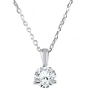 Pompeii3 1/5 Ct Solitaire Lab Grown Diamond Pendant Available In 14k And Platinum In Silver