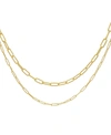 Adornia 14k Plated Paperclip Chain Necklace In Yellow