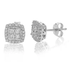 Vir Jewels 3/8 Cttw Stud Earrings Round Lab Grown Diamonds Prong Set On 925 Sterling Silver In Silver