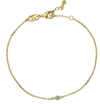 Suzy Levian 14k 0.15 Ct. Tw. Diamond Solitaire Station Bracelet In Yellow