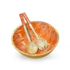 Tiramisu Oh Deer Salad Bowl With Salad Servers In Orange