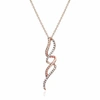 Vir Jewels 1/10 Cttw Diamond Swirl Pendant Necklace 14k White And Rose Gold With Chain In White