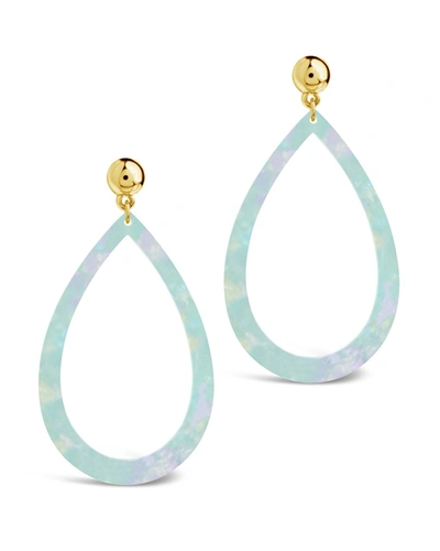 Sterling Forever 14k Plated Resin Drop Earrings In Multi