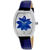 Christian Van Sant Women's Lotus Blue Dial Watch In Silver