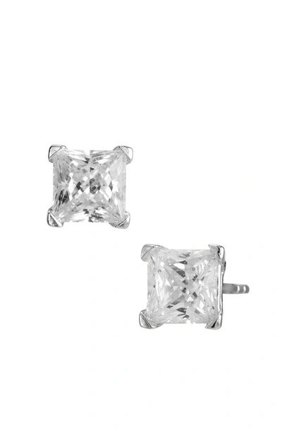 Savvy Cie Jewels 14k Yellow Gold Post Princess In Silver