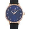 NIXON ARROW LEATHER 38 MM STAINLESS STEEL ROSE GOLD / INDIGO / BLACK WATCH A1091 2763