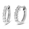 Vir Jewels 1/4 Cttw Round Cut Lab Grown Diamond Channel Set Hoop Earrings In .925 Sterling Silver 1/2 Inch In Silver