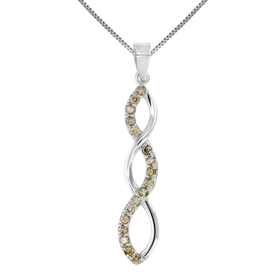 Vir Jewels 1/2 Cttw Champagne Diamond Pendant .925 Sterling Silver With 18 Inch Chain
