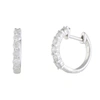 Non Branded Lb Exclusive 14k White Gold 0.75 Ct Diamond Hoop Earrings