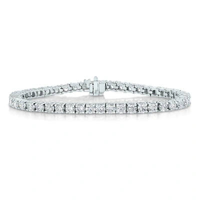 Vir Jewels 2 Cttw I1-i2 Certified Diamond Bracelet 14k White Gold J-k Tennis Round 7 Inch In Silver