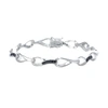 Vir Jewels 0.35 Cttw Black Diamond Bracelet .925 Sterling Silver With Rhodium Infinity