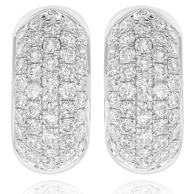 Diana M. Diamond Earrings In Silver