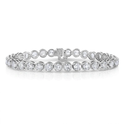 Vir Jewels 7 Cttw I1-i2 Certified Diamond Bracelet 18k White Gold I-j Tennis Round 7 Inch In Silver