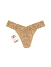 HANKY PANKY SIGNATURE LACE ORIGINAL RISE THONG SUNTAN BEIGE